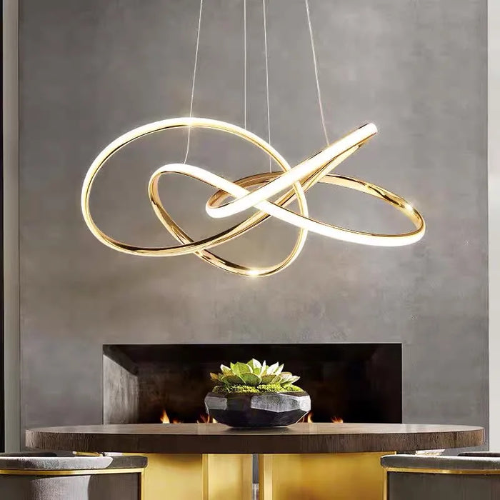 Modern led chandeliers Hot Design Home Deco Living Room Geometric Line Lamp Dining Room Bar Shop Pendant Chandeliers Lighting