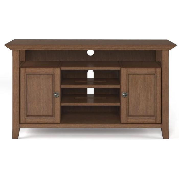 SOLID WOOD Universal TV Media Stand, 54 inch Wide Living Room Entertainment Center, Storage Cabinet and Shelves