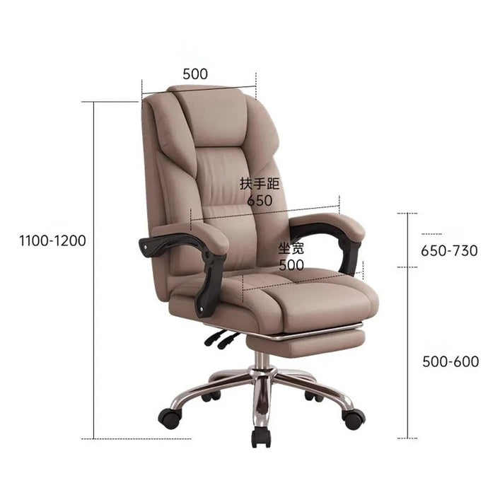 Wheel Back Cushion Office Chair Leather Lounge Executive Lazyboy Chair Retro Luxurious Sillon Reclinables Theater Furniture
