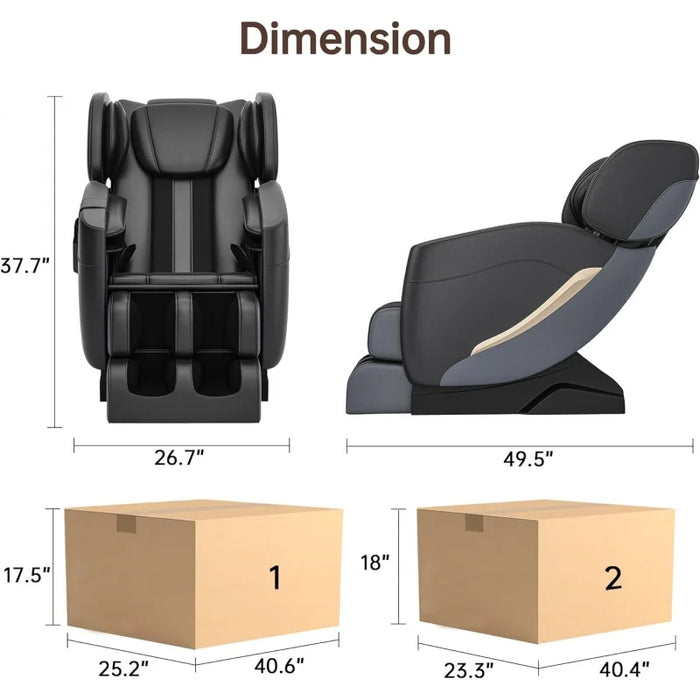 2024 Massage Chair, Full Body Zero Gravity Massage Chair with Foot Rollers, 8 Fixed Massage Roller, Heater, Bluetooth Speaker, B