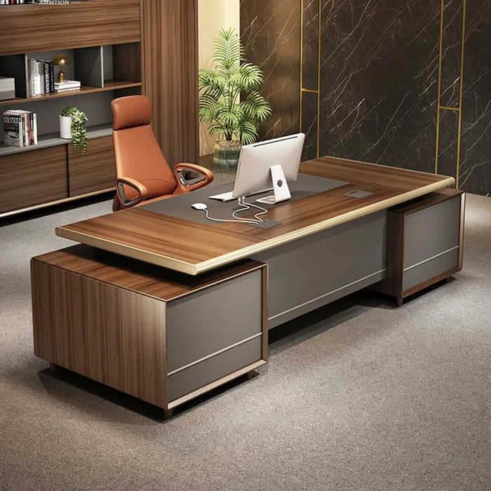 Vanity Computer Table Pc Desk Stand Up Wood Desk Floating Executive Office Table Drafting Mesa Escritorio Office Furniture