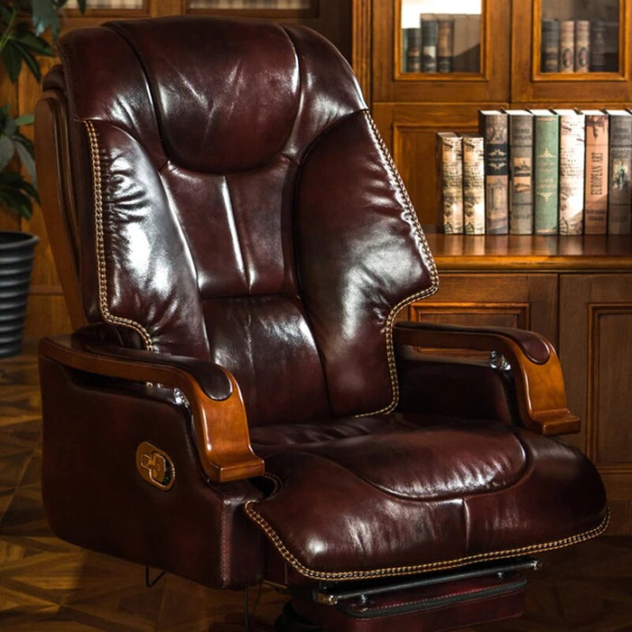 Reclining Luxury Chair Office Italian Ergonomic Wooden Nordic Hand Chair Modern Lazy Relaxing Fauteuil Bedroom Furniture GXR30XP