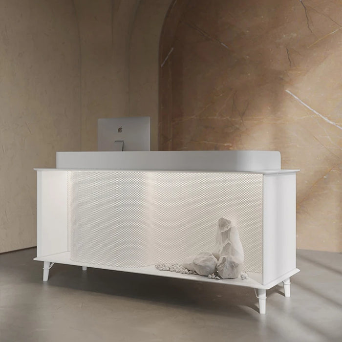 End Checkout Reception Desk Display Retail Beauty Salon Reception Desk Front Mobile Cadeiras De Escritorio Furniture WJ25XP