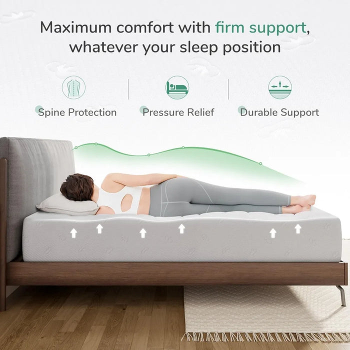 Queen Mattress, 12 Inch Memory Foam Mattress for Pressure Relief & Fresh Cool Sleep,Removable Washable Mattress Cover