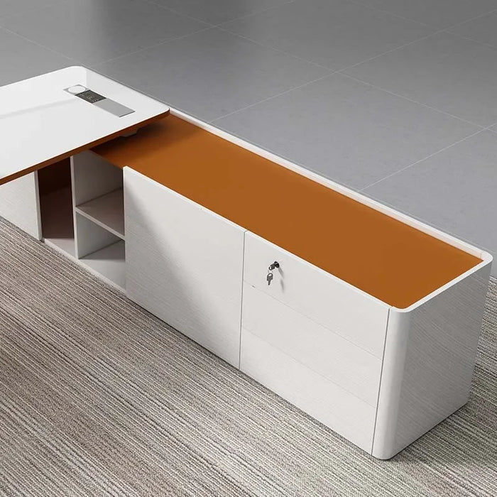 Boss L Shape Luxury Office Furniture Manager High Tech Modern Executive Ceo Office Desk