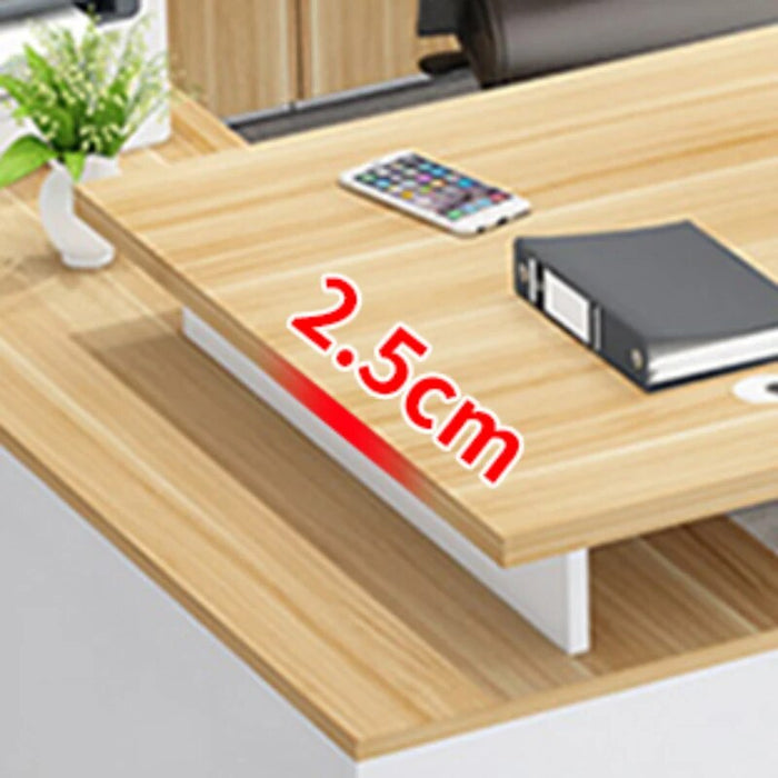 Modern Manager Office Desks Simplicity Computer Boss Boss Storage Office Desks Single Person Wood Escritorios Furniture QF50OD