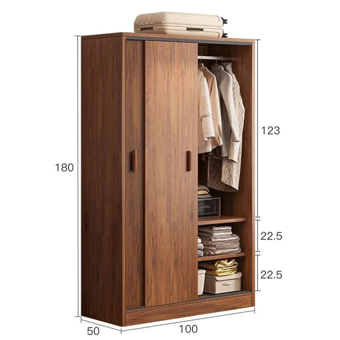 Wooden System Closet Storage Clothes Organizer Bedroom Wardrobe Cupboard Cabinet Door Fabric Watches Armario Home Furniture