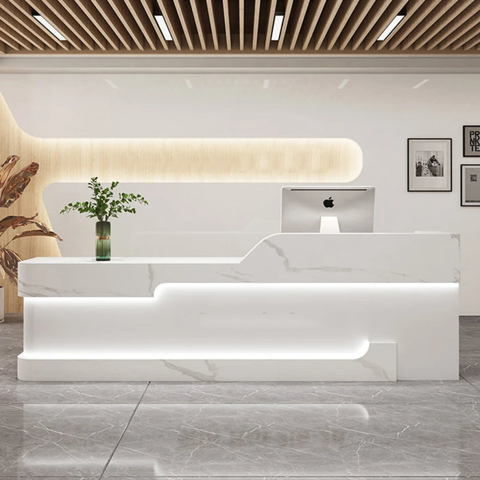 White Restaurant Tables Front Desk Lectern Pulpit Register Standing Office Shop Counter Bar Hair Salon Leggio Shop Furniture