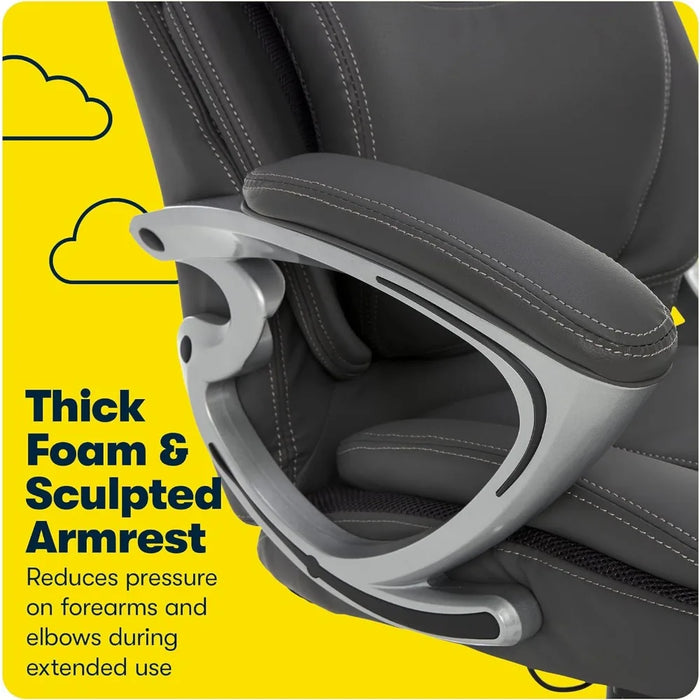 Bonded Leather Ergonomic Chair for Office Furniture Gray Freight Free Desk Chairs Individual Armchair Backrest Relaxing Recliner