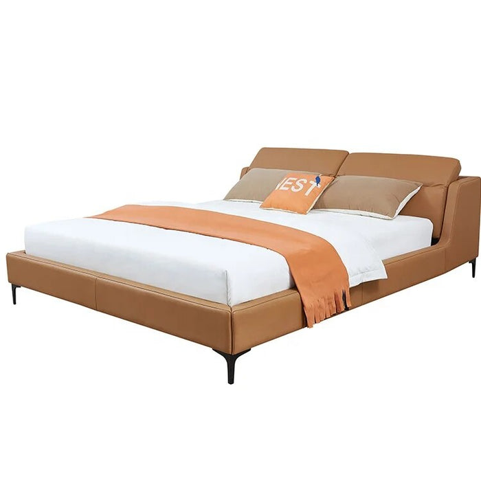 Australia Luxury Hotel Bedding Bedroom Furniture Set Modern King Size Leather Bed Soft Up-holstered Beds Glam