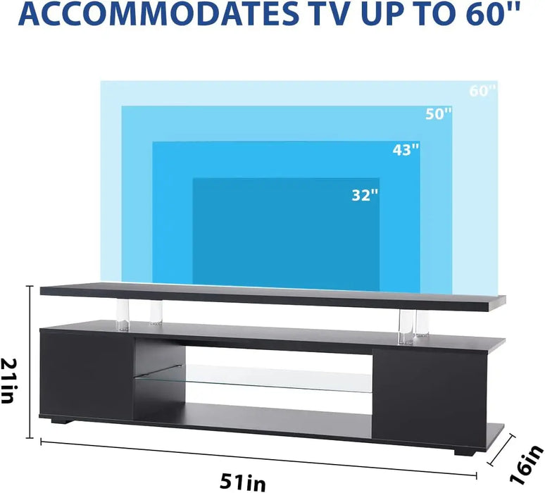 TV Stand for 70 Inch TV LED Gaming Entertainment Center Media Storage Console Table with Large Sliding Drawer & Side Cabinet