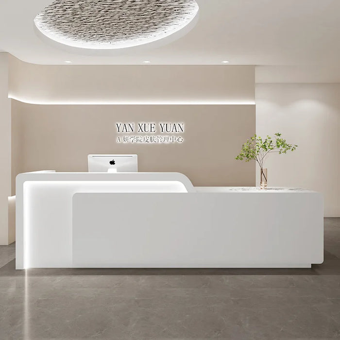 Reception Counter Desk Parental Advisory Luxury Front Desk Reception Cafe Counter Information Mesa De Escritorio Furniture