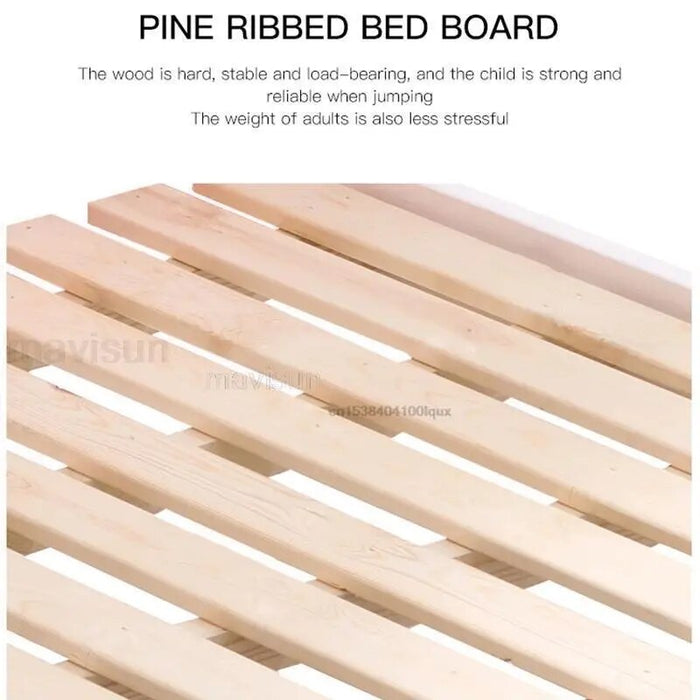 Nordic Modern Pink Children's Bed For Girl With Solid Wood Frame Loft Princess Bed 1.2m 1.5m Children's Room Furniture Set