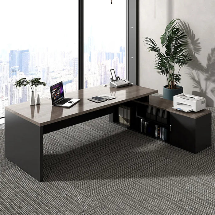 Black Corner Office Desk Executive Luxury Modern Organization Computer Desks Modern Height Escritorio Gaming Desk Decorations
