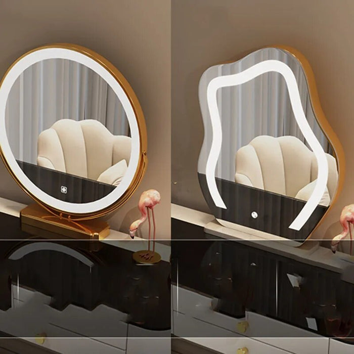 Wood Drawers Vanity Desk China Light Mirror Storage Luxury Multifunction Drawers Dressing Table Modern Girls Bedroom Furniture