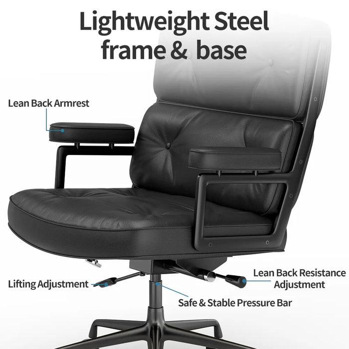 Office Chair Modern Luxury Office Furniture Genuine Leather Lobby Chair Comfortable Rotating Boss Chair Computer Business Chairs