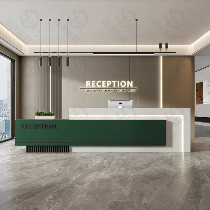 Cash Office Reception Desk Stand Podium Store Simple Reception Desk Luxury Cashier Table Recepcion Mostrador Hotel Accessories
