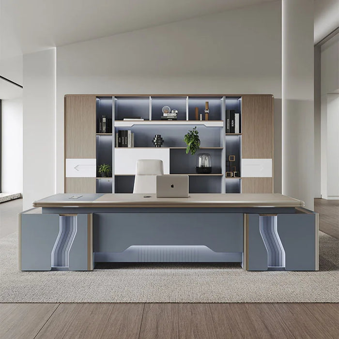 Luxury Office Desk Reception Gaming Monitor Comfortable Wooden Desk Modern Work Shelf Student Mesa Ordenador Home Furniture