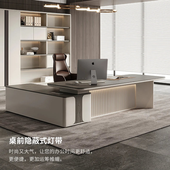 Aesthetic Modern Office Desk Wood Coffee Executive Corner Desk Table Computer Reception Mesa Para Compuatador Desk Furniture