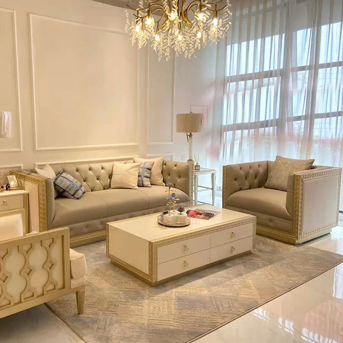 Customized Italian light luxury sofa modern minimalist living room straight row small apartment ultra-deep sitting wide three-se