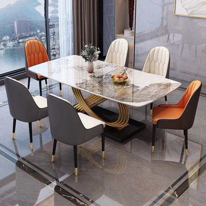 Luxury Modern Table Dinning Kitchen Balcony Dinner Marble Table Coffee Dressing Hotel Muebles Dining Room Table And Chairs Set