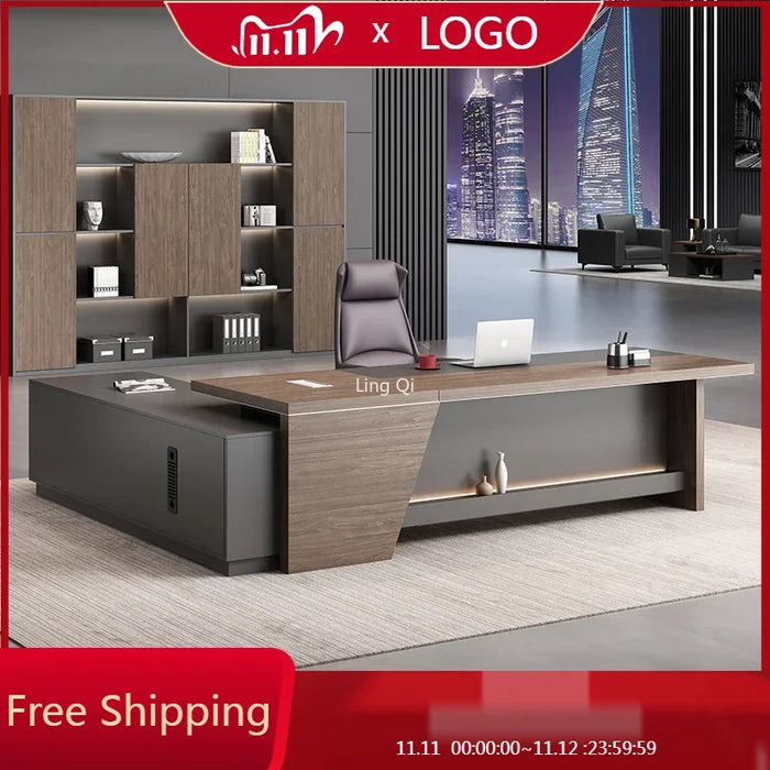 Luxury L Shaped Office Desk European Vanity Reception Conference Computer Desks Secretary Study Mesa Escritorio Office Furniture
