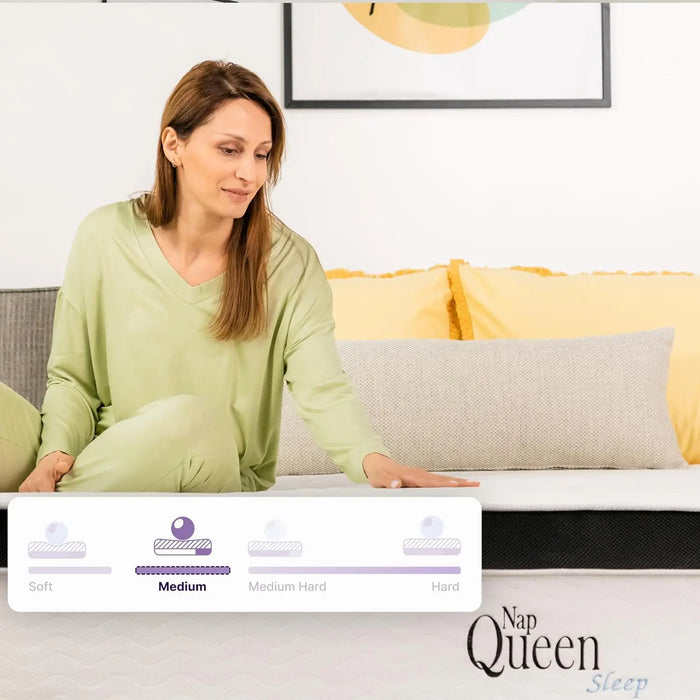 NapQueen 8 Inch Maxima Hybrid Mattress, Full Size, Cooling Gel Infused Memory Foam Full/Twin/Twin-XL/Full/Queen/King optional