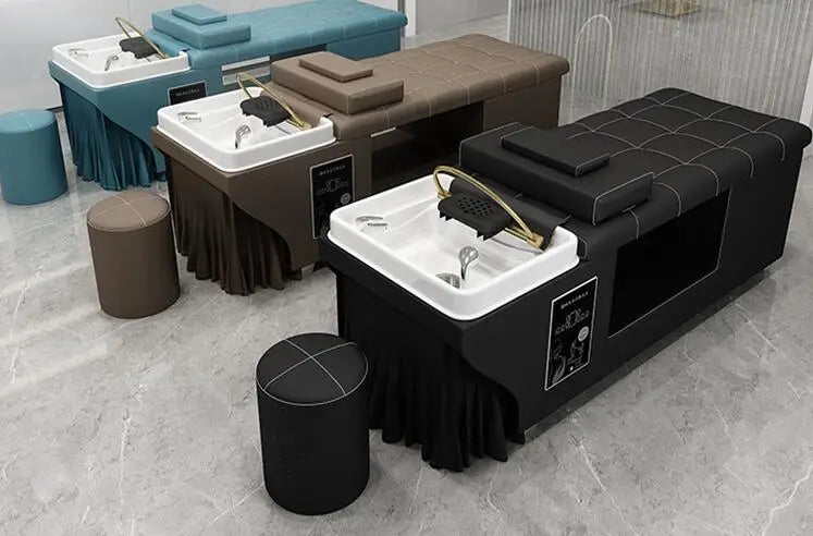 Thai shampoo bed, special water circulation head treatment bed for barber shop, hairdressing salon, ear picking, fumigation and