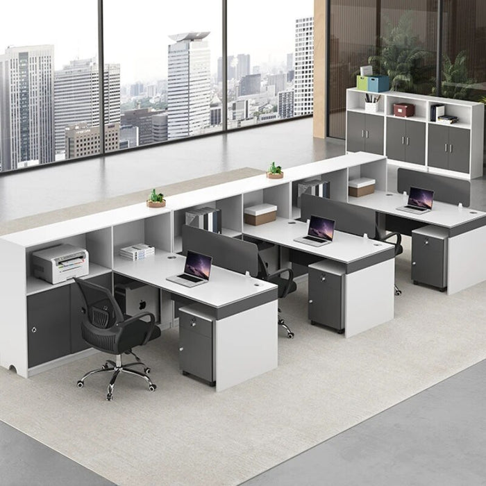 Simplicity Modern Office Desks Employee Combination Station Staff Office Desks Finance Bureau Meuble Working Equipment QF50OD