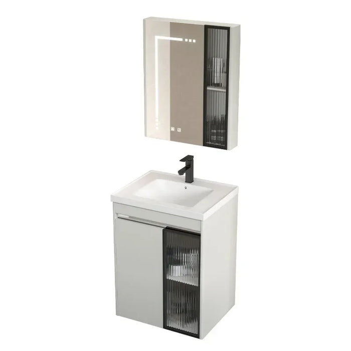Modern Stainless Steel Floor Standing Washbasin Small Unit Vanity Cabinet With Sink Bathroom Furniture