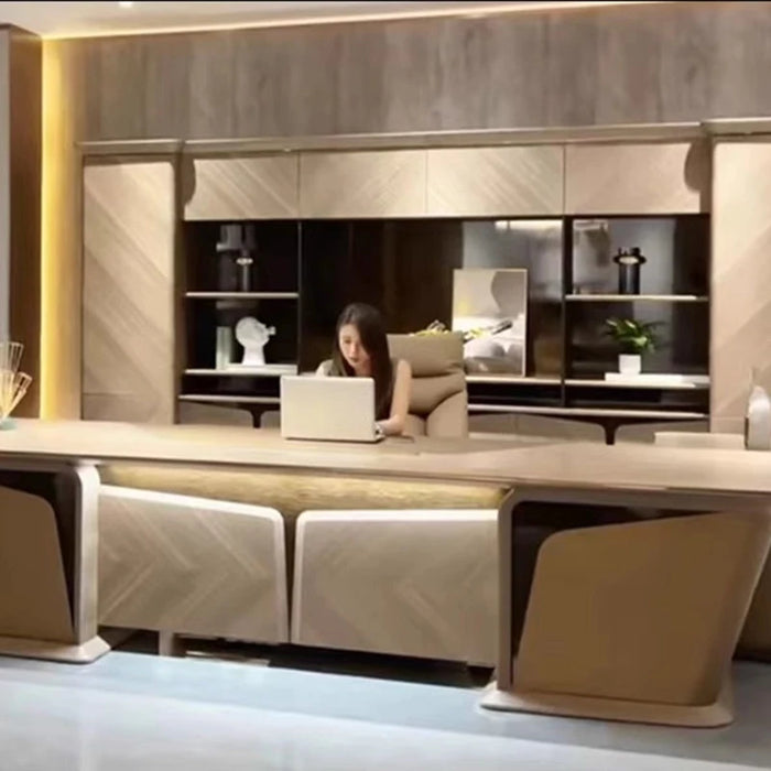Bed Executive Vanity Desk Reception Setup Table Bedroom Gaming Makeup Desk Office Gamer Mesa De Estudio Luxury Furniture