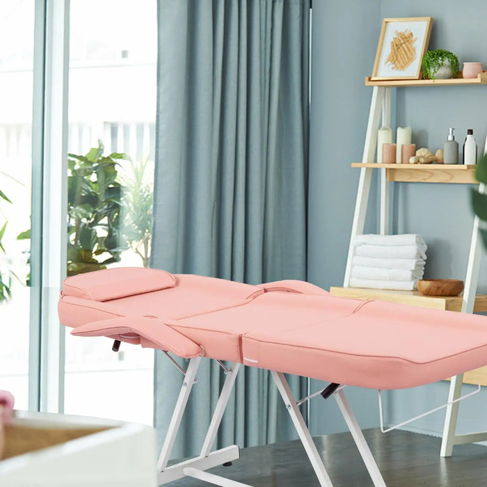 Adjustable Massage Table Tattoo Lash Pedicure Facial Massage Bed Salon w Stool