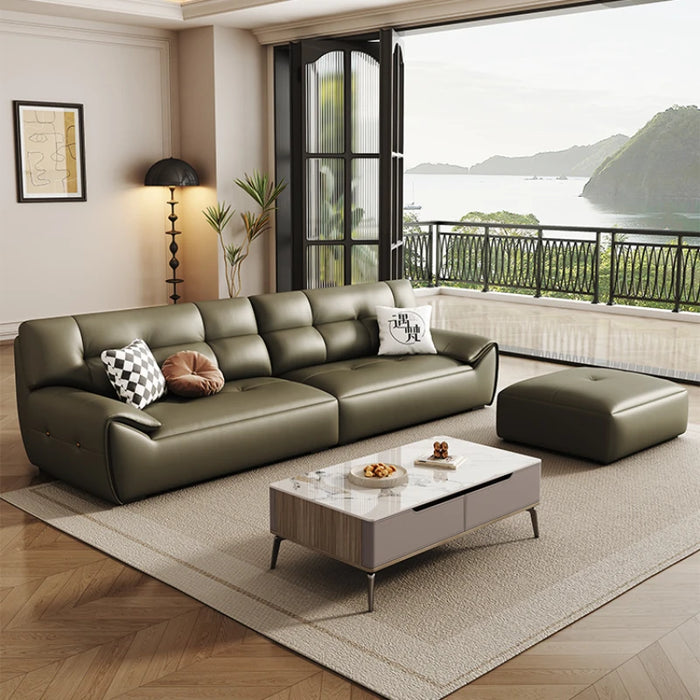 European Fashionable Living Room Sofa Leather Ergonomic Reading Soft Living Room Sofa Waterproof Recliner Canape Salon Furniture