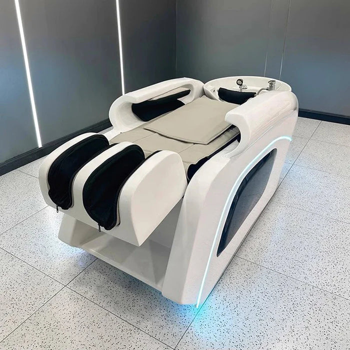 Lighting Massage Shampoo Chair Luxury Adjust Hair Salon Equipments Chair Ergonomics Lit Shampooing Spa Salon Equipment MQ50SC