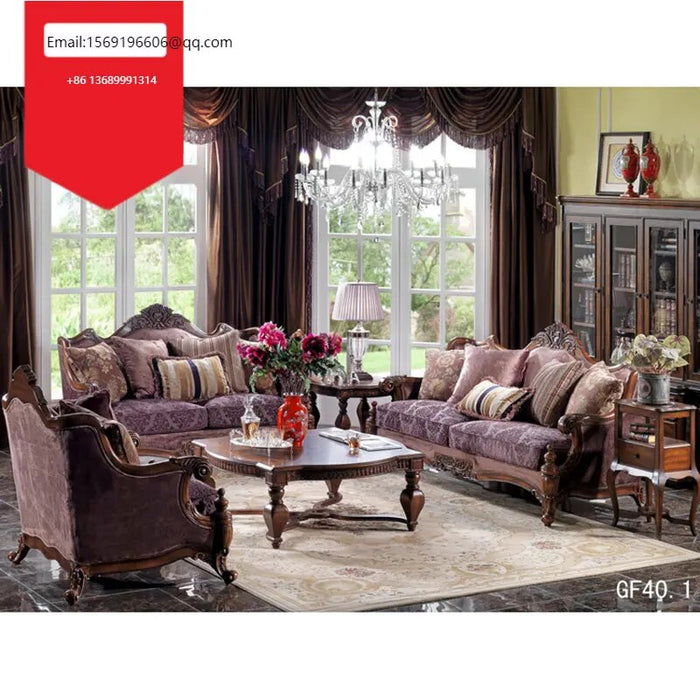 French style fabric sofa set for living room and sofa chair for living room from China factory GF40.1