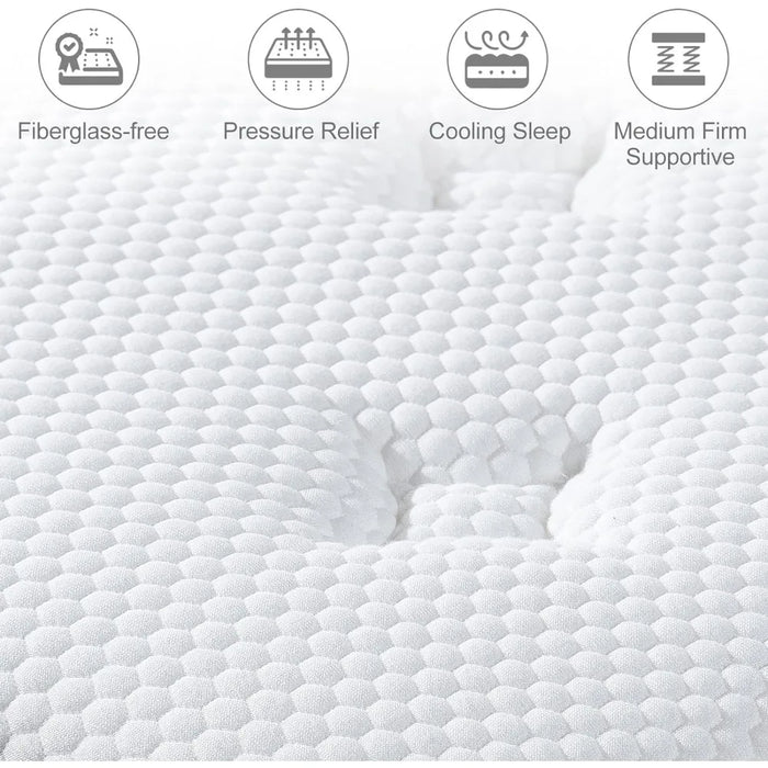 12" Cooling Gel Memory Foam & Separate Pocket Built-in Spring Hybrid Mattress, Boxed Queen Mattress with Medium Feel