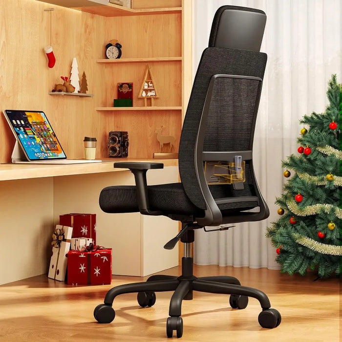 CAPOT Office Chair Ergonomic Desk Chairs - Tilt Lock at Any Angle 90°-130°, Mesh Ergonomic Chair with Big Adjustabe Headrest