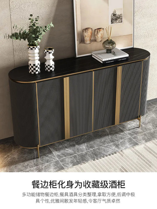Nordic Light Luxury Home Closet Modern Simple Restaurant Rock Plate Dining Cabinet Storage Cabinet Living Room Wall Storage Cabi