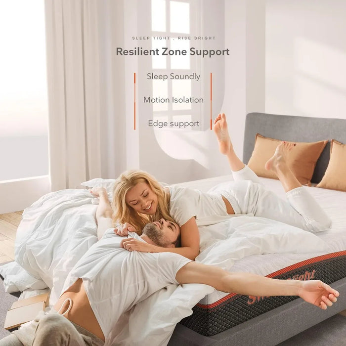 King Mattress, Sweetnight 12” Hybrid Mattress with Gel Memory Foam & Pocket Innerspring for Cool Sleep & Edge Support