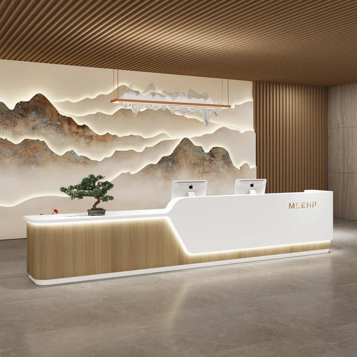 Lecture Executive Reception Desk Wood Office Mobile Spa Cashier Reception Desk Laudry Rezeption Desk Beauty Office Furniture