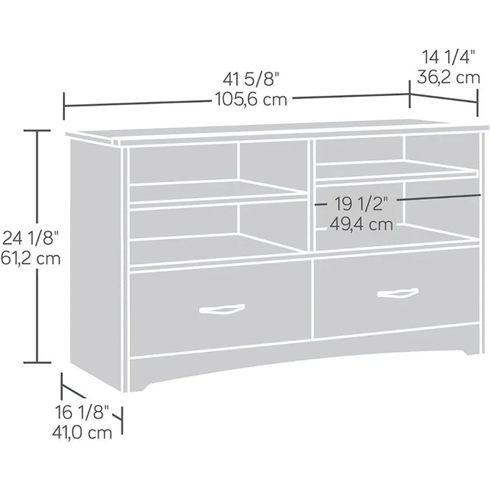 Beginnings TV Stand With Drawers Garden Furniture Sets Cinnamon Cherry Finish Bookshelf For TV's Up to 46“ Kitchen Cabinets Ps5