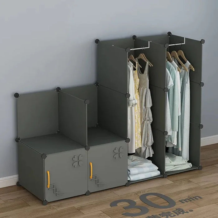 Cheap Wordrobe Cabinet Display Space Saving Partitions Plastic Waredrobe Closet Free Shipping Roupeiros Storage Furniture