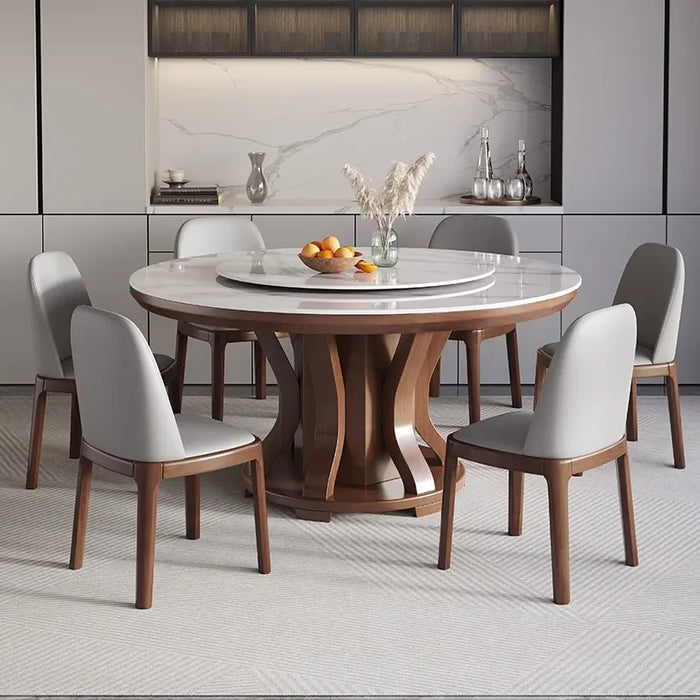 Mobile Wooden Dining Tables Round Marble Study Dinner Kitchen Coffee Table Dinette Outdoor Mesas De Jantar Balcony Furniture