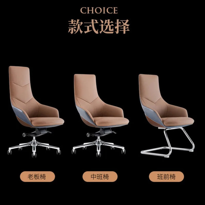 Designer Mobile Ergonomic Office Chair Computer PU Leather Rolling Office Chair Modern Silla Escritorio Home Furniture YQ50OC