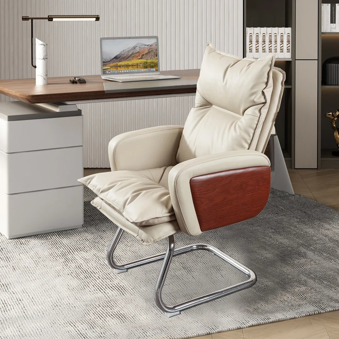 Swivel Ergonomic Chair Recliner Living Room Leather Study Vanity Office Chair Arm Comfy Sillas De Escritorio Office Furniture