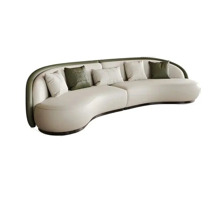 Italian Light Luxury Small and Medium Sized Apartment Simplicity Modern Living Room Curved Sofa