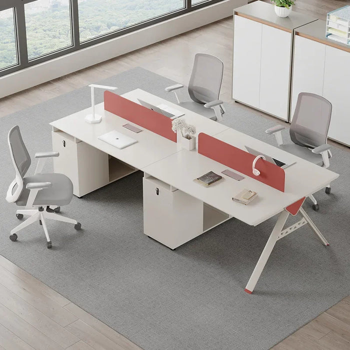 Employee Employee Office Desk Simplicity Modern Multiple Seats Screen Station Office Desk Bureau Meuble Working Equipment QF50OD