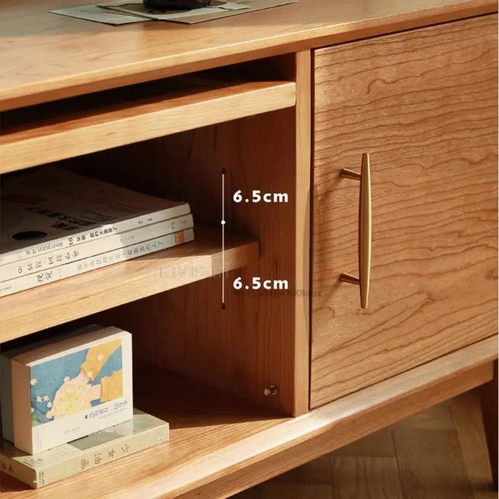 Nordic Tv Cabinet Coffee Table Combination Japanese-style Log Color Simple White Oak Wood Style Simple Living Room Furniture