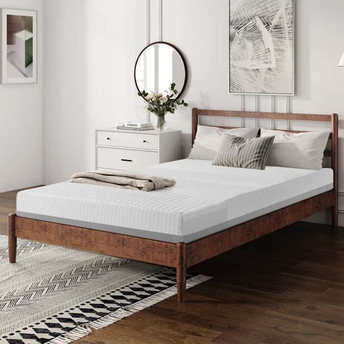 6 Inches Gel & Charcoal Infused Memory Foam Mattress - Medium Comfort（Queen) ,Hypoallergenic,Dust Mite Resistant.