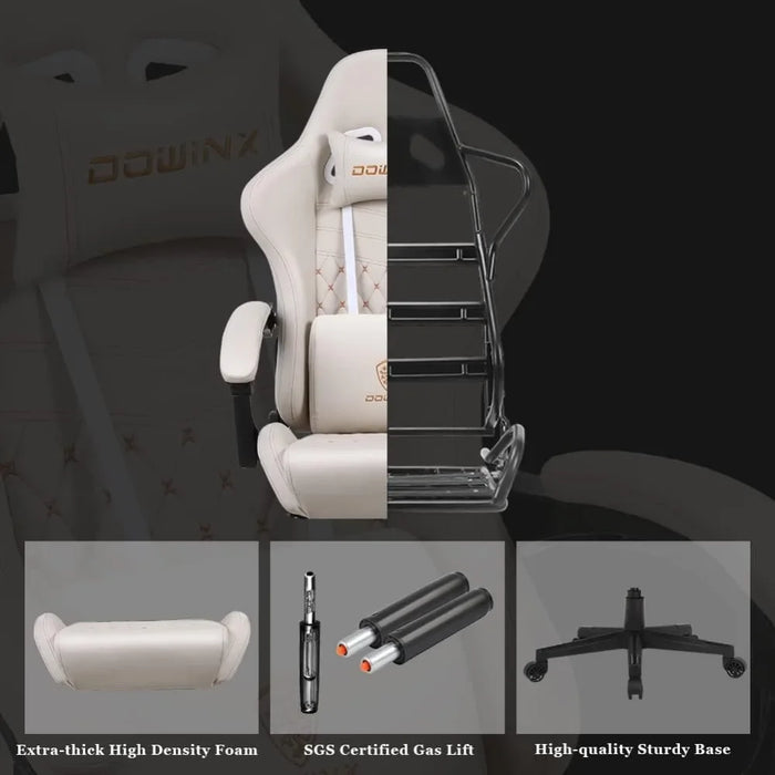 Vintage Style Office Computer Chair PU Leather E-Sports Gamer Chairs Gaming Chair With Massage Lumbar Support Furniture Mobile